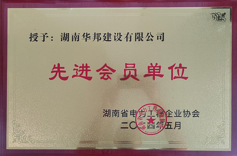 2024年湖南省电力工程企业协会先进会员单位
